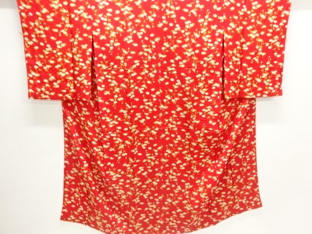 JAPANESE KIMONO / ANTIQUE JUBAN / SILK / KINSHA / MANJUKIKU